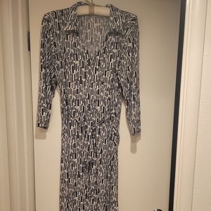 Style & Company Black and White Collared Dress.